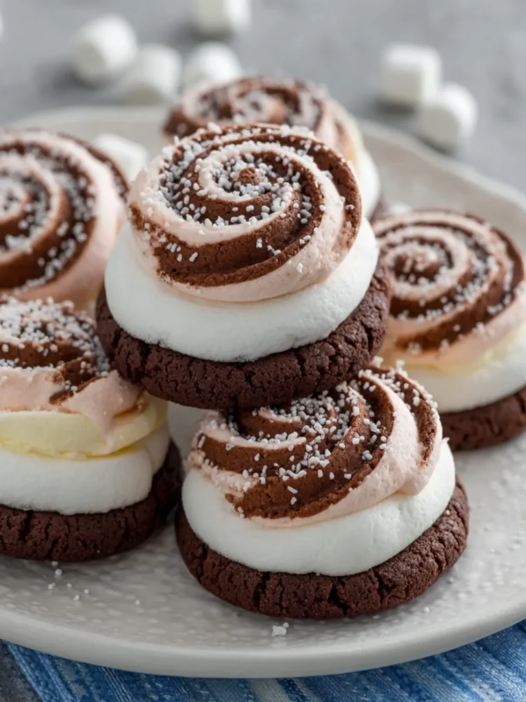 Chocolate Swirl Marshmallow Cookies First Image
