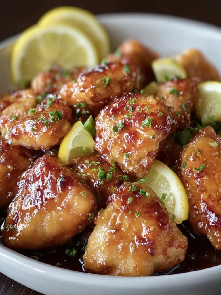 Lemon Ginger Honey Chicken Dish First Image