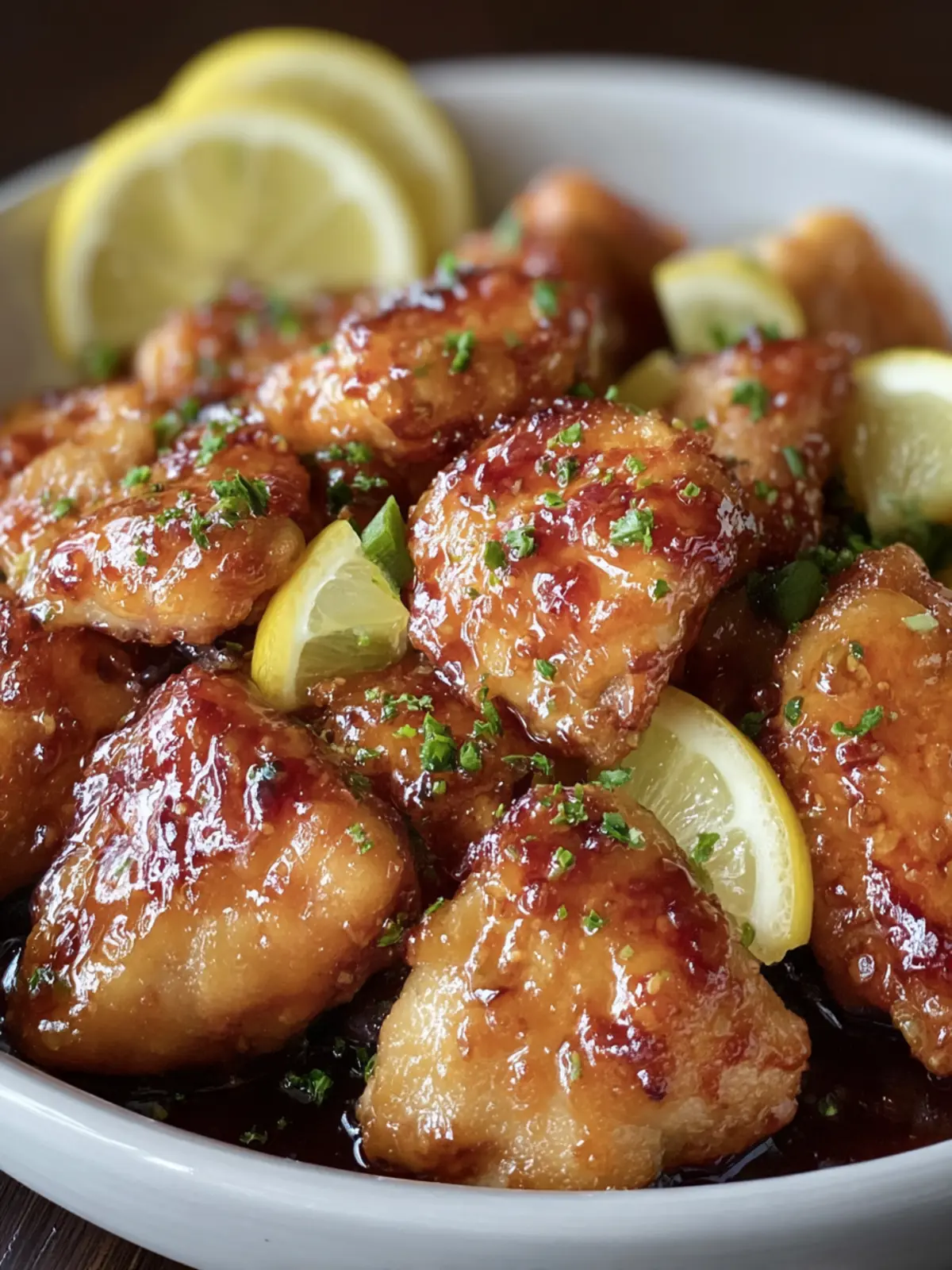 Lemon Ginger Honey Chicken Dish First Image