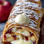 Rich Apple Custard Strudel Dessert First Image