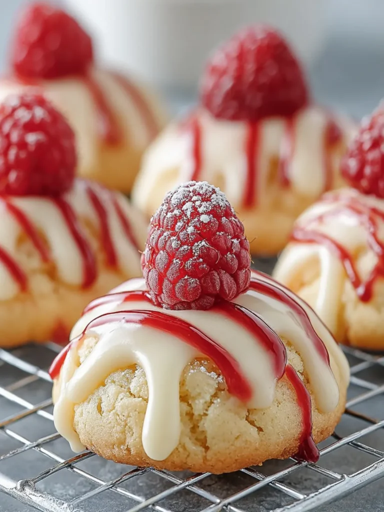 Fresh Raspberry Drizzled Cookies First Image