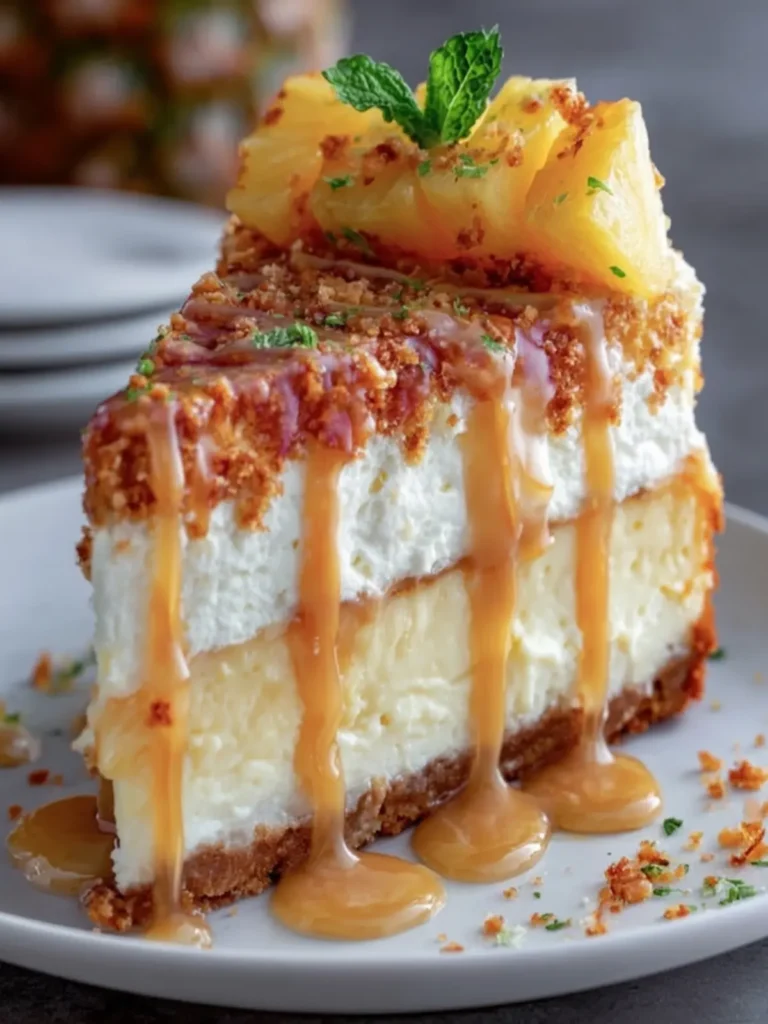 Tropical Pineapple Caramel Cheesecake First Image