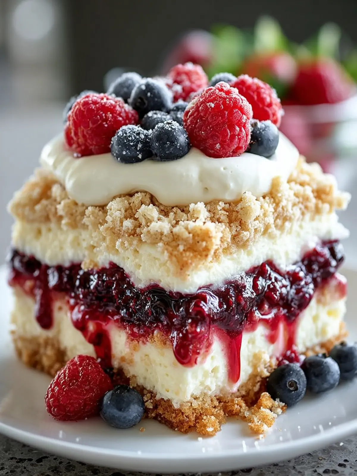 Berry Cream Crumble Cake First Image