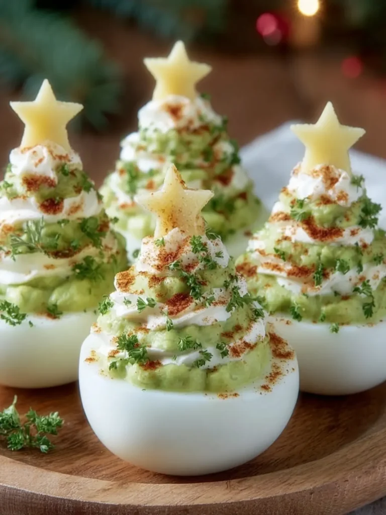 Festive Christmas Tree Deviled Eggs First Image
