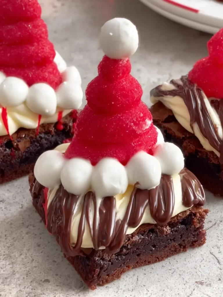 Festive Santa Hat Brownies First Image