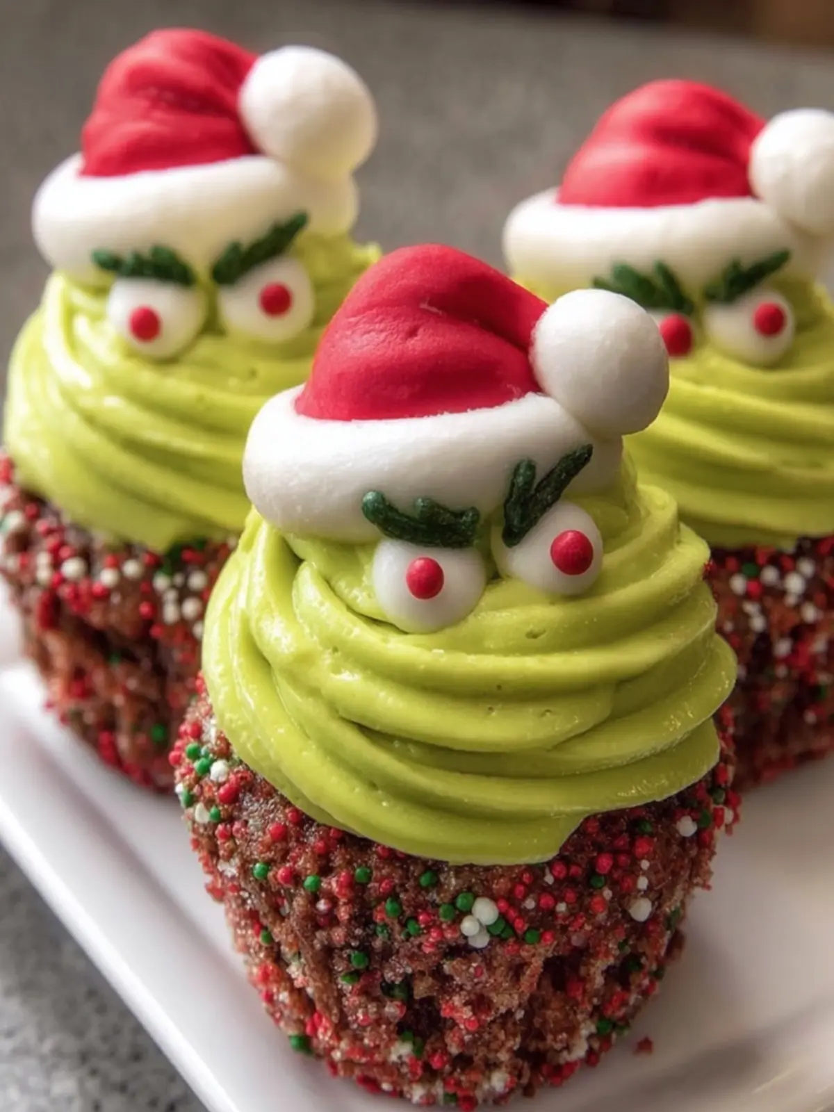 Grinch-Themed Holiday Cupcakes Meal First Image