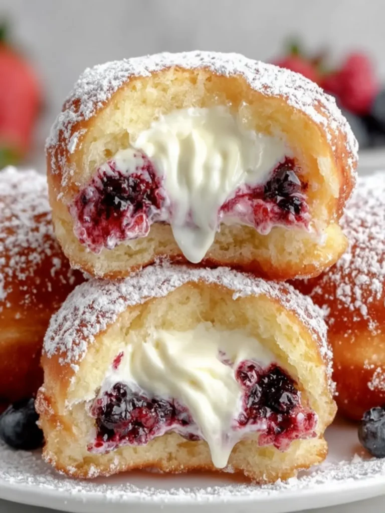 Creamy Berry-Filled Doughnut Delight First Image