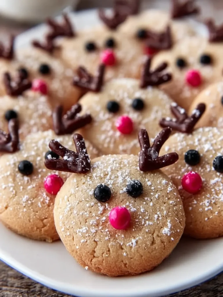 Festive Reindeer Christmas Cookies First Image