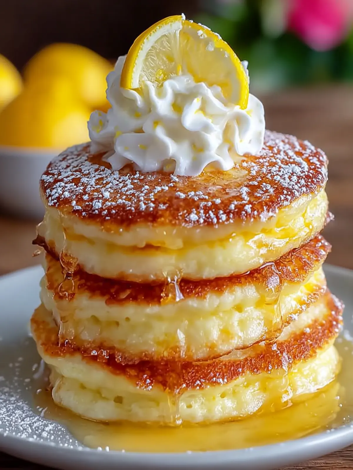 Lemon Ricotta Pancake Stack First Image