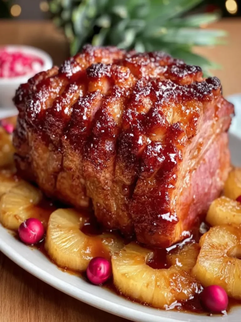 Glazed Pineapple Baked Ham First Image