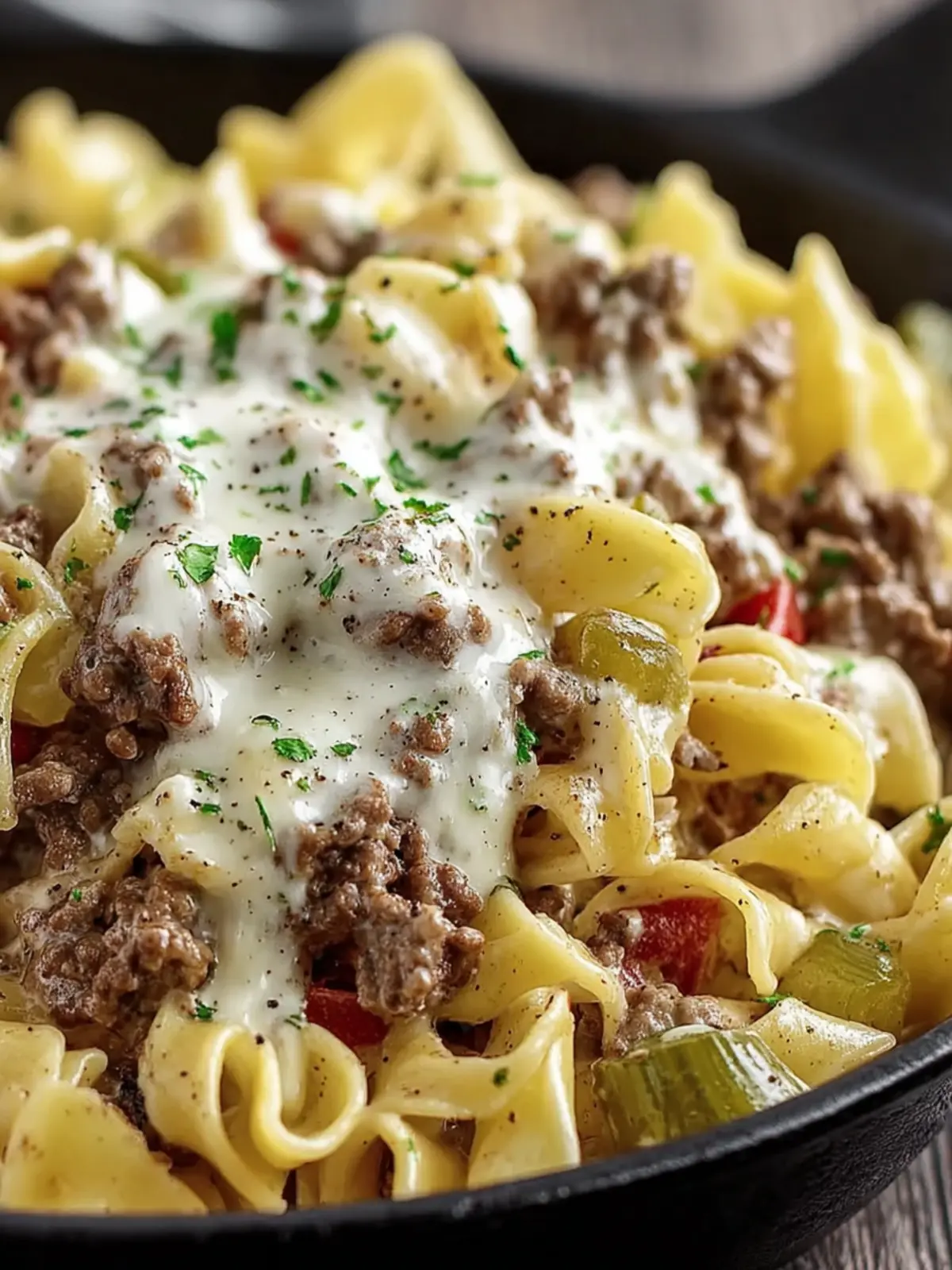 Creamy Beef and Pasta Skillet First Image