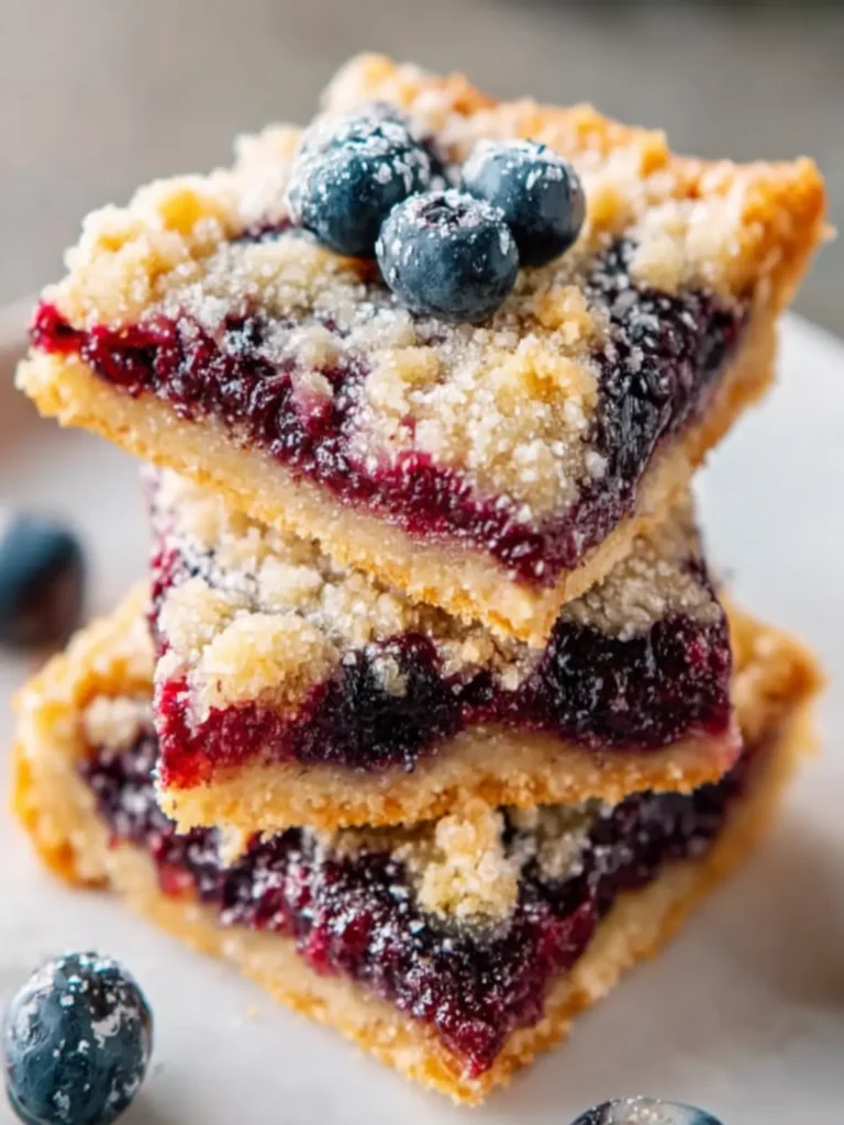 Rustic Blueberry Crumble Bars First Image