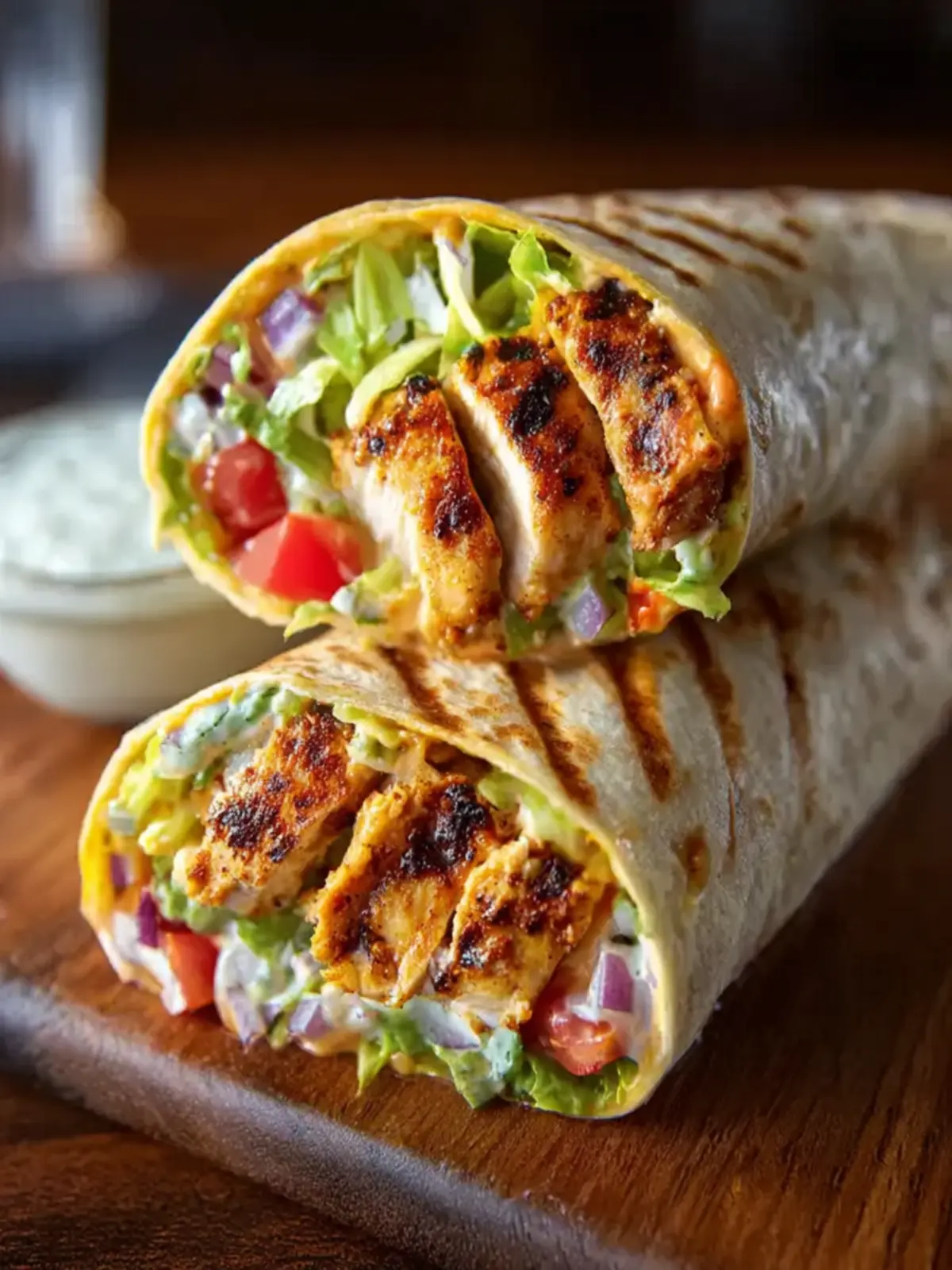 Spicy Grilled Chicken Wrap with Chipotle Mayo First Image