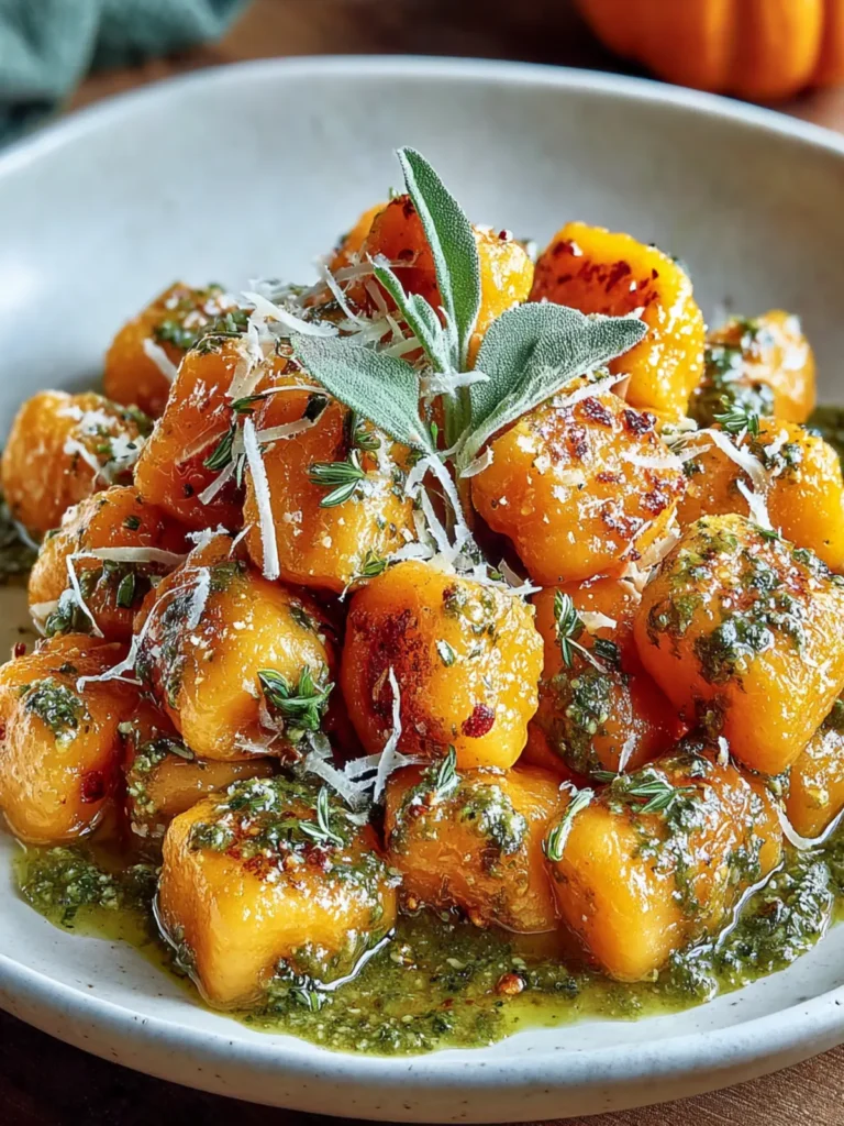 Cozy Pumpkin Gnocchi with Sage Pesto Recipe Delight First Image