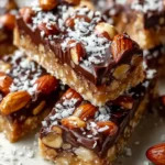 Dark Chocolate and Sea Salt Nut Bars First Image