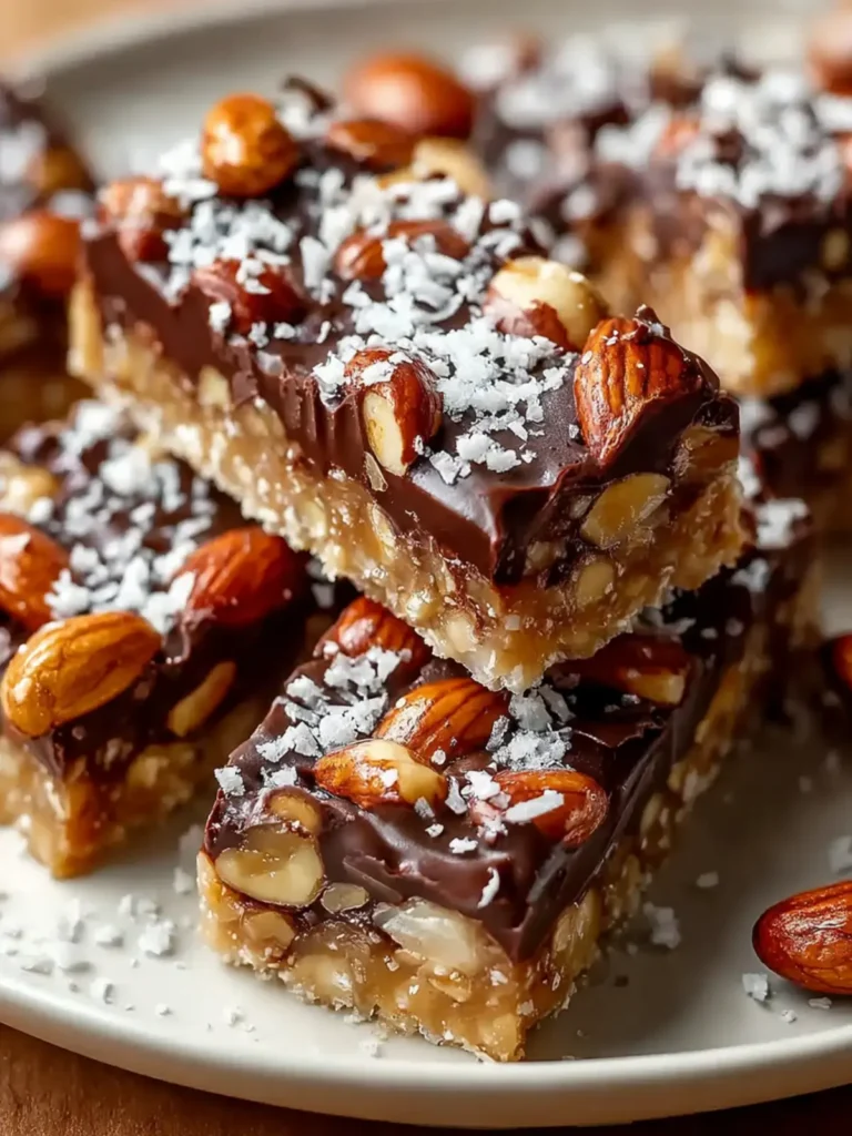 Dark Chocolate and Sea Salt Nut Bars First Image