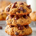 Soft Vegan Oatmeal Chocolate Chip Cookies First Image