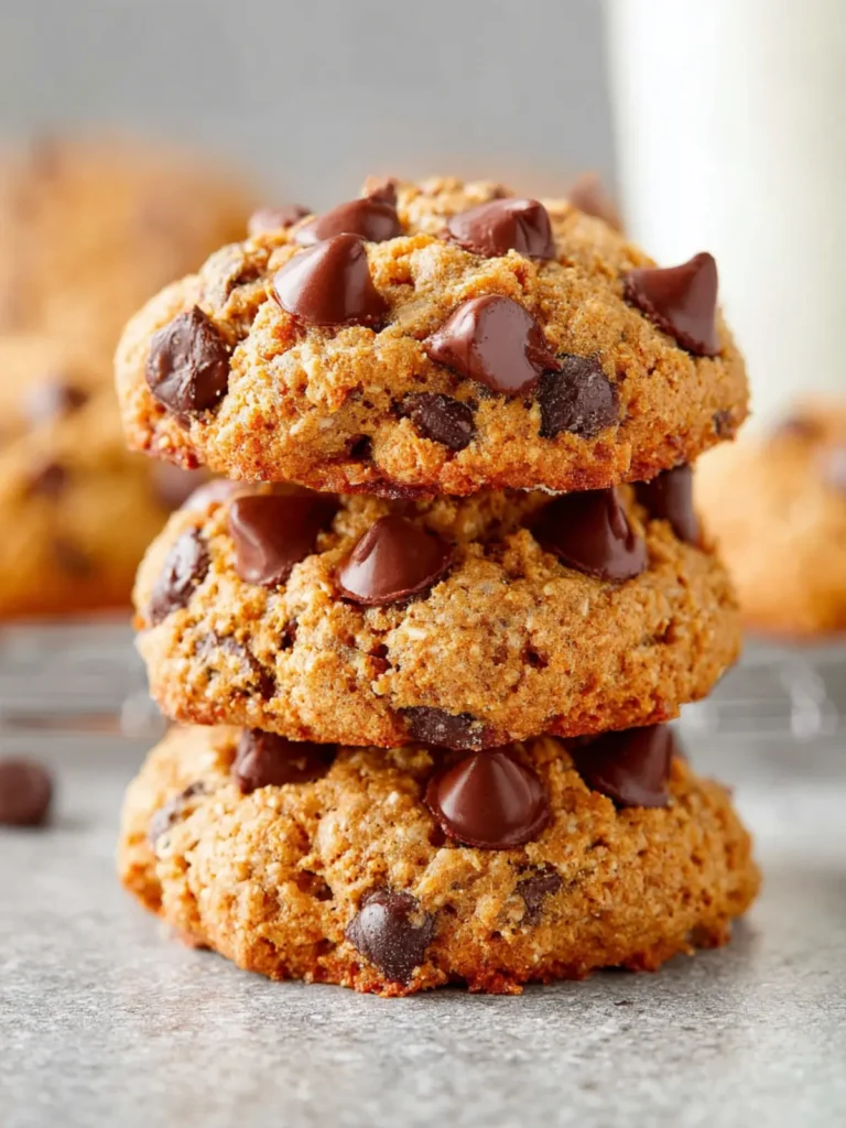 Soft Vegan Oatmeal Chocolate Chip Cookies First Image