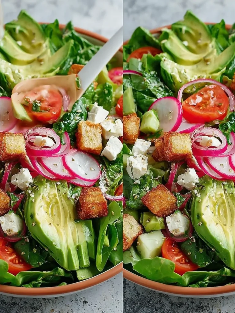 Easy and Healthy Avocado Fattoush Salad Recipe First Image