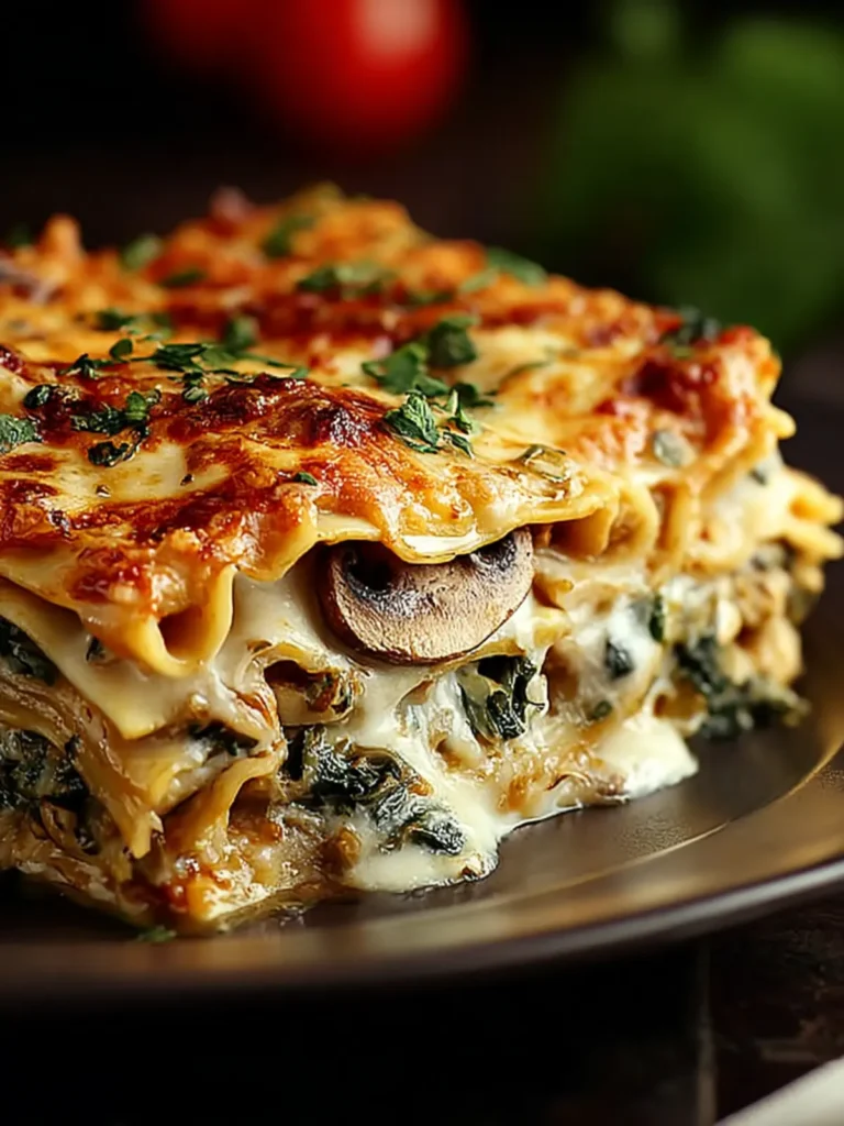 Delicious Vegan Mushroom and Spinach Lasagna Recipe First Image