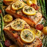 Irresistible Lemon Garlic Salmon Tray Bake Recipe First Image