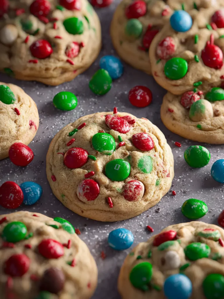 Christmas M&M Cookies First Image