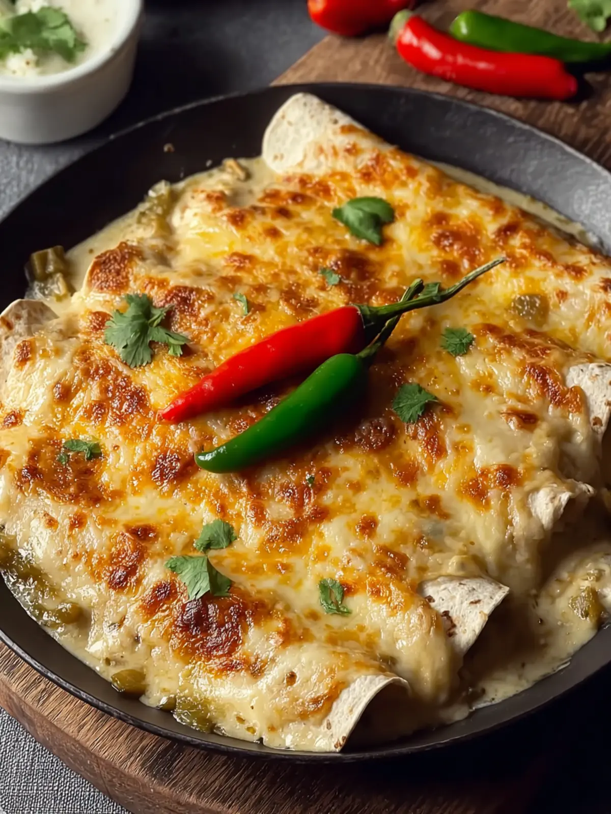 Green Chile White Chicken Enchiladas First Image