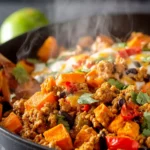 35 Minute Ground Turkey & Sweet Potato Taco Skillet First Image