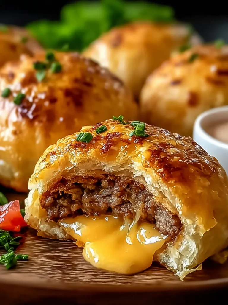 Garlic Parmesan Cheeseburger Bombs First Image
