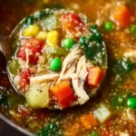 Hearty Chicken-Vegetable Quinoa Soup First Image