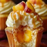 Honey Peach Cream Cheese Cupcakes First Image