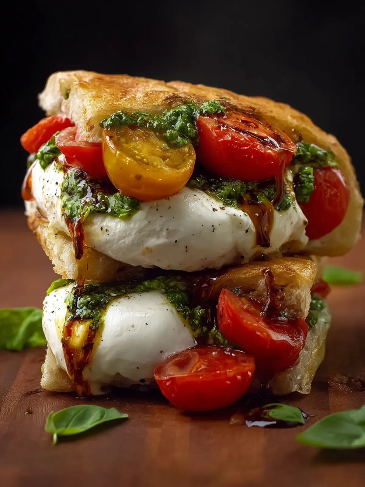 Burrata Caprese Pizza Sandwich First Image