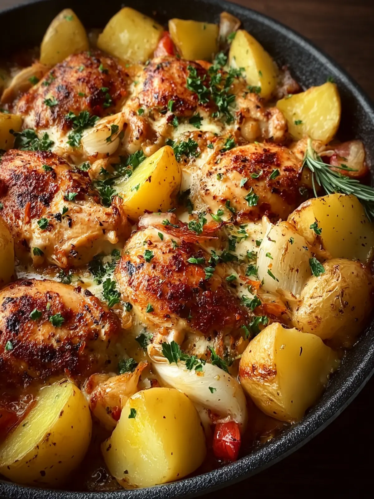 Garlic-infused Chicken and Potatoes First Image