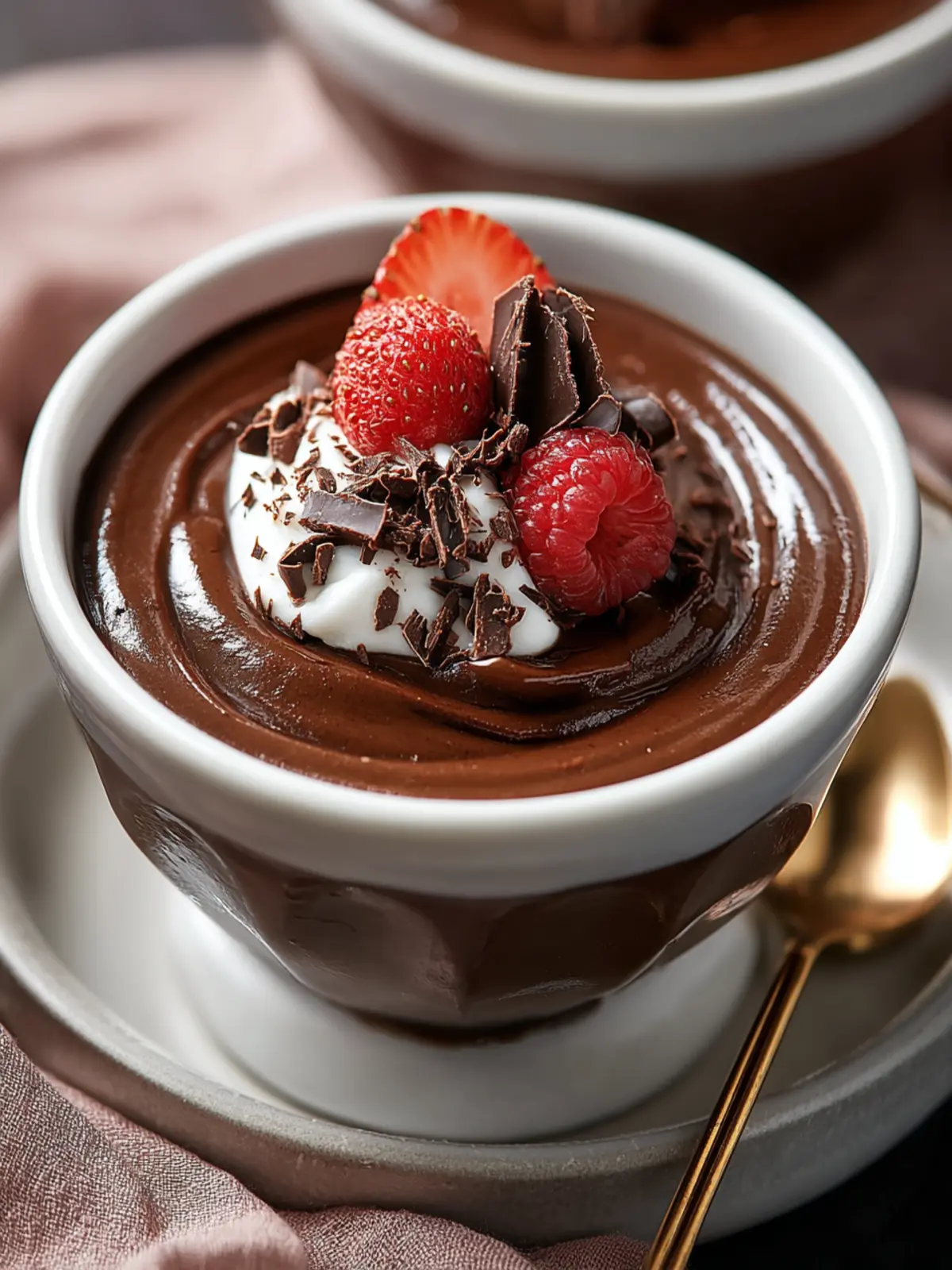 Indulge in Valentine’s Day Dark Chocolate Pudding Delight First Image