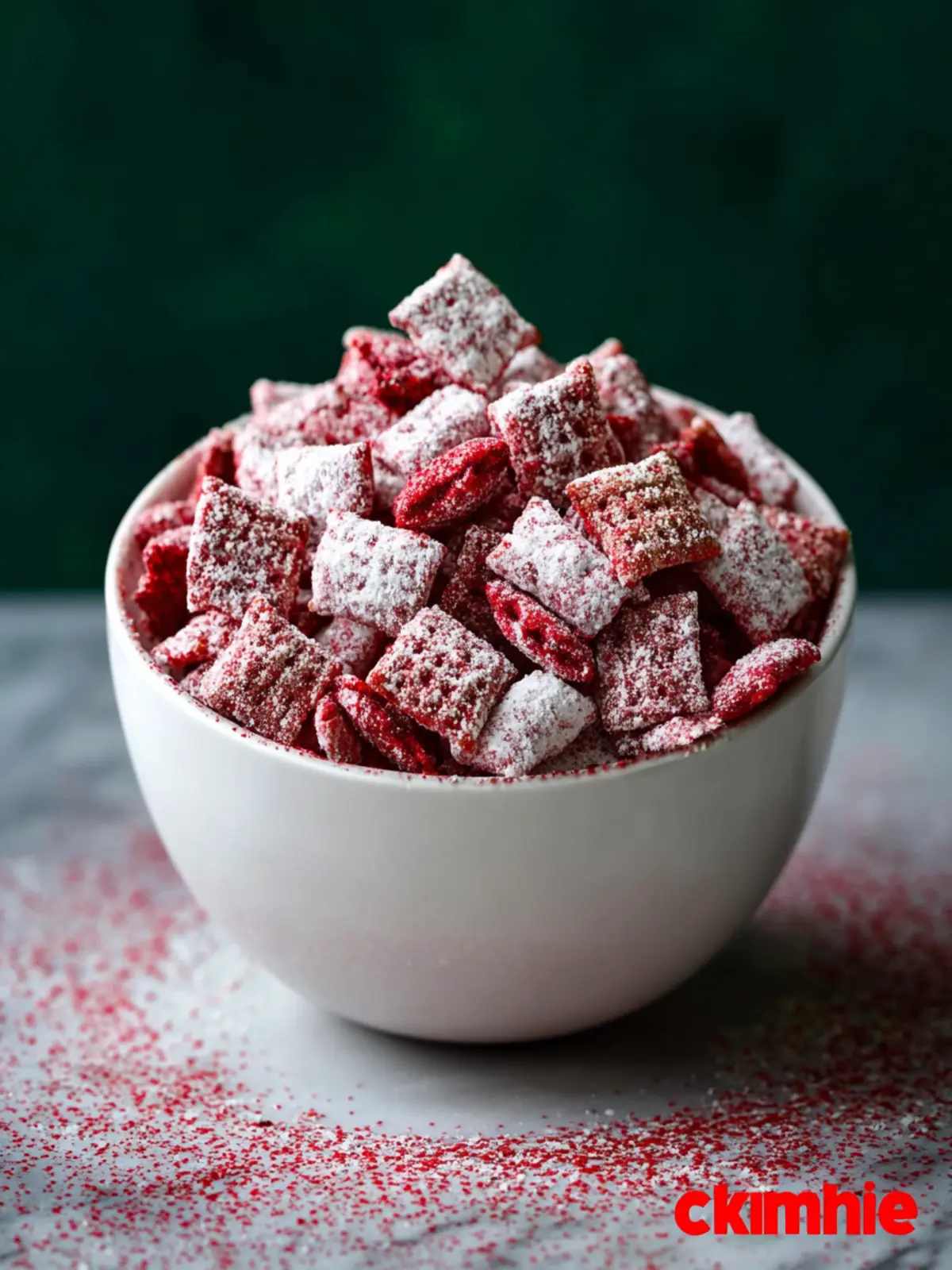 Easy Red Velvet Puppy Chow First Image
