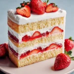 Strawberry Vanilla Layer Cake with Mascarpone First Image