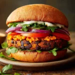 Delicious Sweet Potato Black Bean Burgers Recipe First Image