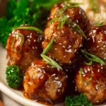 Healthy Teriyaki Meatballs First Image