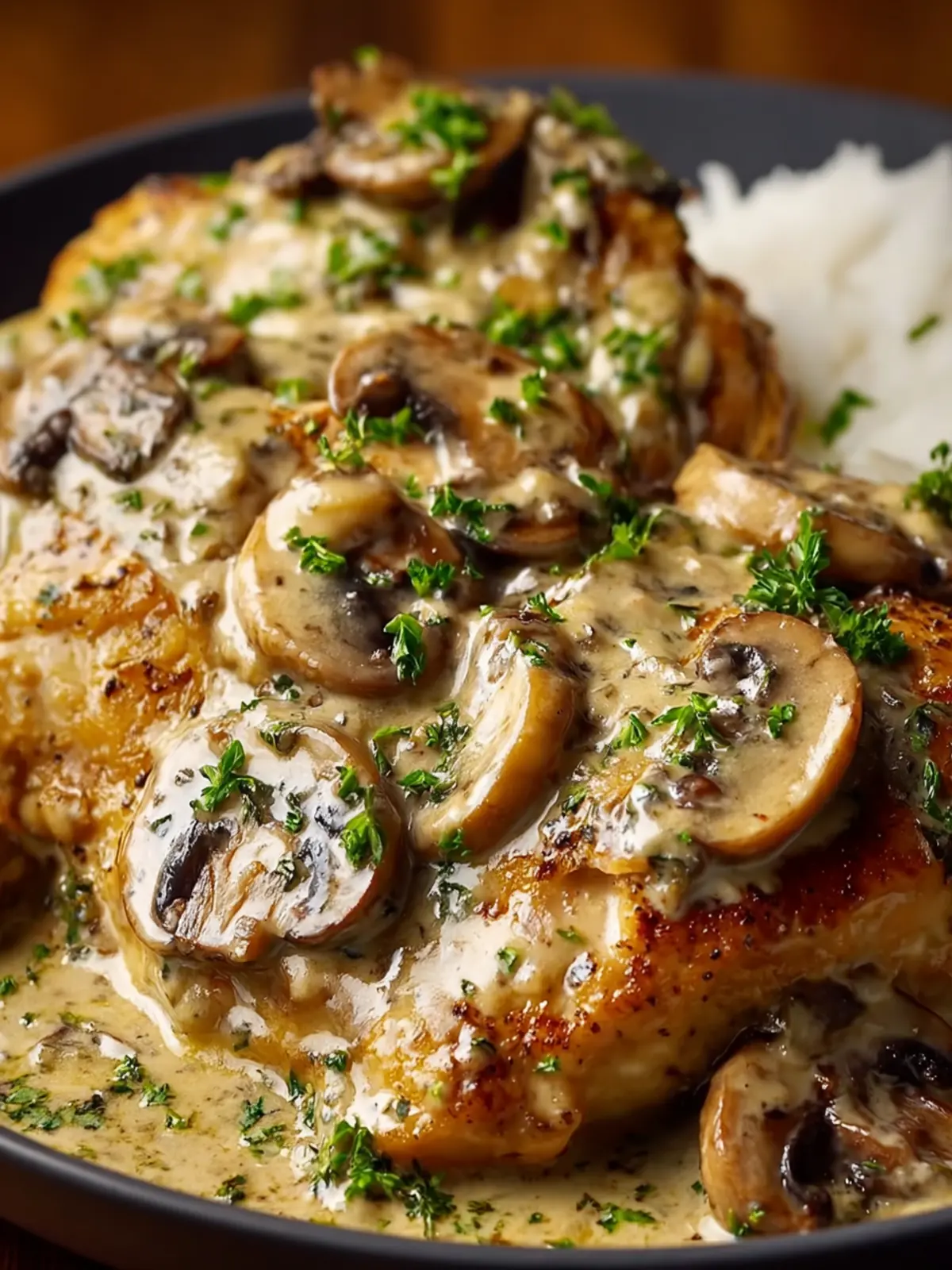 Creamy Mushroom Chicken Creamy First Image