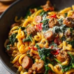 One Pot Sausage and Spinach Pasta First Image