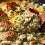 Creamy Chicken And Rice Skillet Recipe First Image