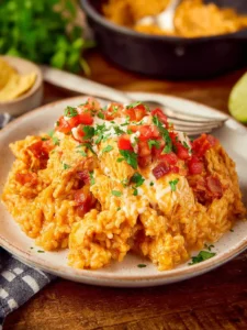 Crock Pot Queso Chicken and Rice First Image