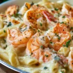 Garlic Shrimp Alfredo Bake First Image