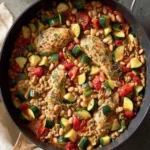One-Pan Turkey Skillet with Zucchini and White Beans First Image