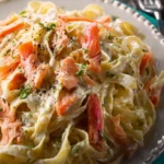 Smoked Salmon Fettuccine Alfredo First Image