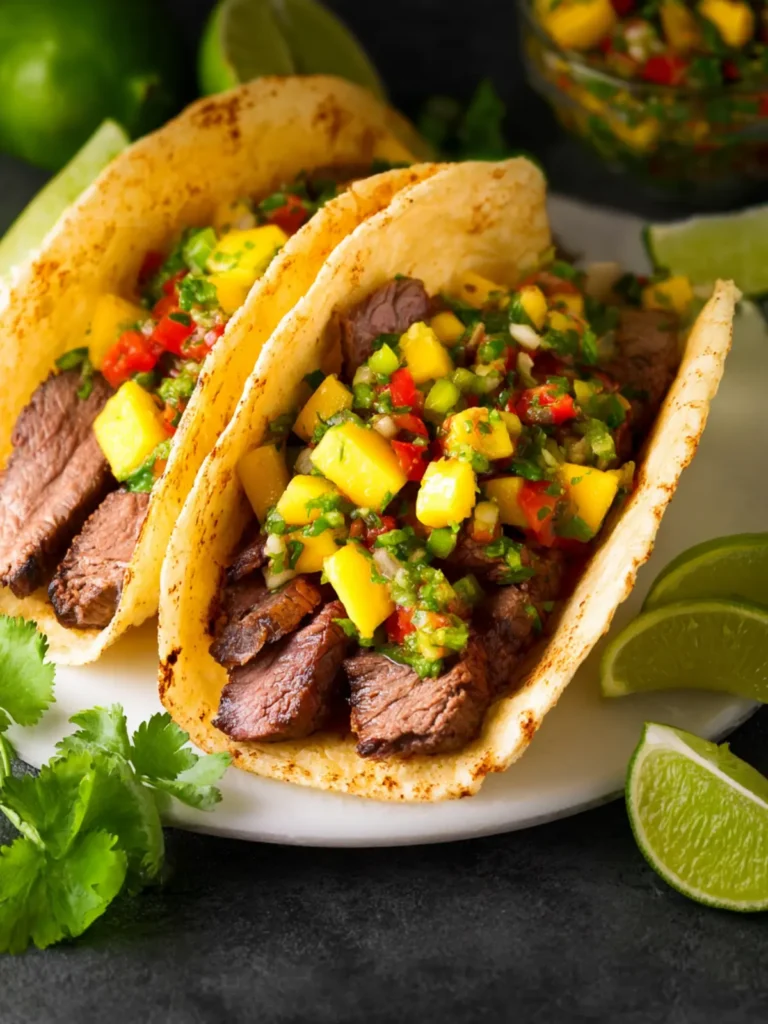 Steak Tacos with Mango Jalapeño Salsa First Image