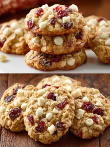 White Chocolate Cranberry Oatmeal Cookies – Easy Recipe First Image