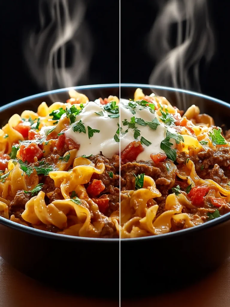 Easy Sour Cream Beef Noodle Casserole First Image