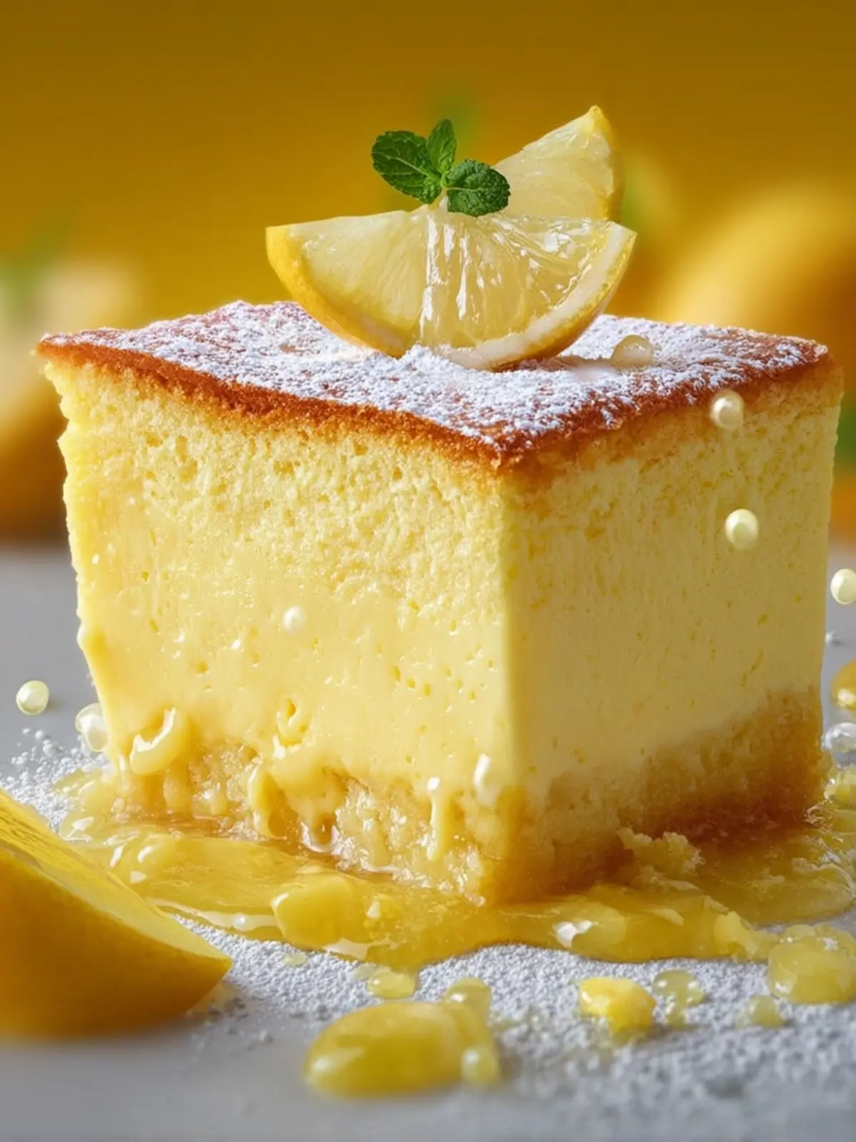 Lemon Custard Cake First Image