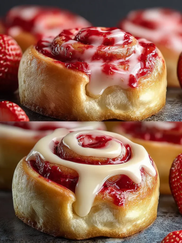 Strawberry Cheesecake Cinnabon Rolls First Image